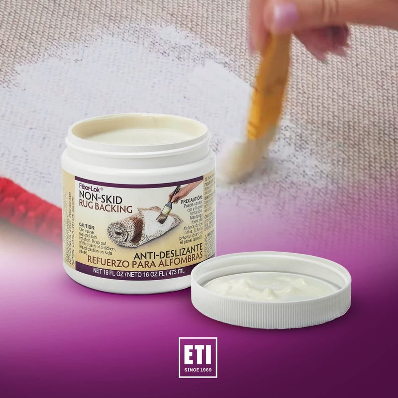 ETI Environmental Technology Fiber-Lok Non-skid Backing (16 oz) Anti-Slip Natural Rubber Coating for Kitchen Rugs, Hardwood Floor Mats, Slippers, Runners, Carpets |Non-stain Machine-Washable Area Grippers - Image 4
